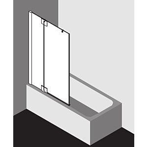 Kermi Pasa XP Kermi Pasa XP with fixed panel PXDTL100151AK 100x150cm, matt silver, clear TSG, left