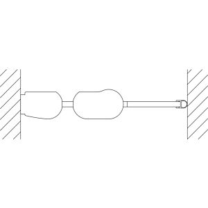 Kermi Pega Pendeltür 1-flügelig mit Festfeld PE1FR08020VPK 80x200cm, silber hochglanz, ESG klar Clean, rechts