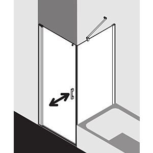 Kermi Pega swing door 2000 -leaved, floor-free PE1KL07820VUK 78 x 200 cm, silver high gloss TSG SR Opaco, left, on the shower area