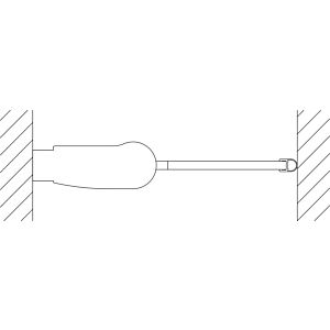 Kermi Pega porte battante 2000 -wing PE1TR08818VPK 88x185cm, argent brillant, verre de sécurité trempé clair, droite