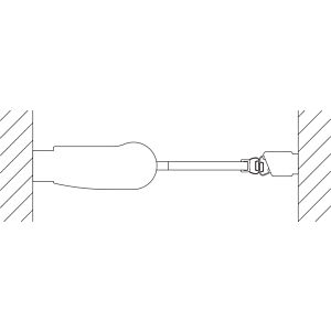 Kermi Pega Pendeltür 1-flügelig PE1WL08018VYK 80x185cm, silber hochglanz ESG SR Opaco Clean, links