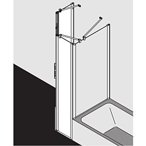 Kermi Pega cabine de douche pentagonale PEF4509018VNK 90x90x185cm, argent brillant TSG SR Arena C
