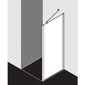 Kermi Pega Seitenwand PETWD07020VNK 70x200cm, silber hochglanz ESG SR Arena C, auf Duschwanne
