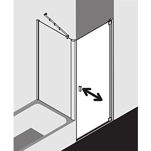 Kermi Raya Schwingtür RA1WR10020VPK 100x200cm, Anschlag rechts, ESG klar KermiClean