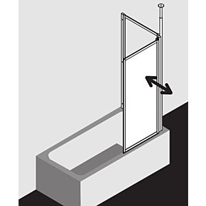 Kermi Vario 2000 folding wall 2000 -leaf V2FW1065142YK 70, 2000 -71.7x140cm, white, ESG SR Opaco Clean