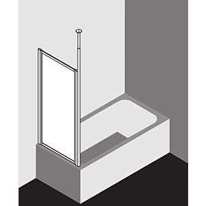 Kermi Vario 2000 Seitenwand V2TWD075141YK 66,4-69,6x140cm, silber m., ESG SR Opaco Clean