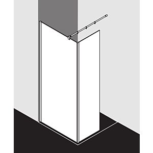 Kermi Xb Glasanlage XBWIW10020VAK 98-100x200cm, silber hochglanz, ESG klar