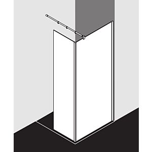 Kermi Xb glass system XBWIW12020VYK 118-120x200cm, silver high gloss, ESG SR Opaco Clean