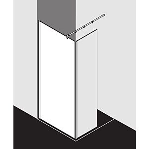 Kermi Système de verre Xb XBWIW12020VUK 118-120x200cm, argent brillant, ESG SR Opaco
