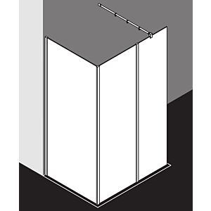 Kermi Xb glass system XBWIW08020VAK 78-80x200cm, silver high gloss, TSG clear