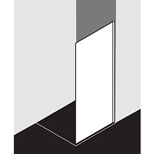 Kermi XCWIO08020VAK 80x200mm, silver high gloss, toughened safety glass clear