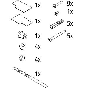 Kermi Ibiza 2000 assembly parts 2534147 set, for I2SFR / L, matt silver