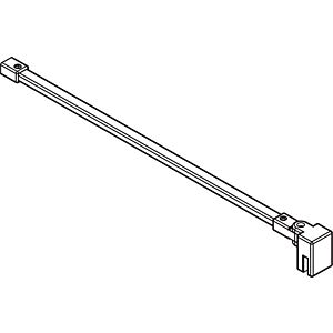 Kermi Liga stabilization ZDSSS90LI120 quarter circle 90 degrees, length 1220mm, silver / high gloss