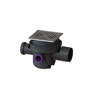 Kessel Kellerablauf Der Universale 27621 DN 100, Schlitzrost, Kunststoff, schwarz