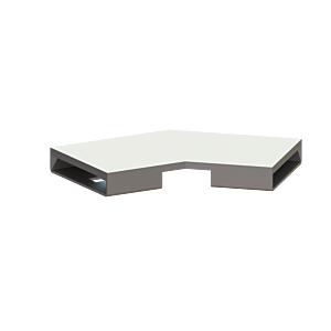 Kessel connector 45100.02 Stainless Steel brushed, Winkel 45 degrees
