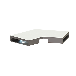 Kessel connecteur 45100.03 Inox brossé, Winkel 30 degrés