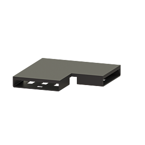 Kessel connector 45102.01 Black brushed, Winkel 90 degrees