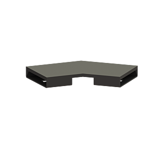 Kessel connector 45102.02 Black brushed, Winkel 45 degrees