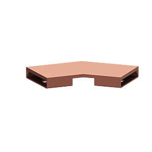 Kessel connector 45103.02 Copper brushed, Winkel 45 degrees