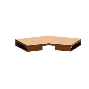 Kessel connector 45104.02 brushed bronze, Winkel 45 degrees