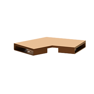 Kessel connector 45104.03 brushed bronze, Winkel 30 degrees
