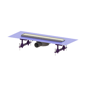 Kessel shower channel 45600.60M 450mm, with sealing sleeve, basic drain body