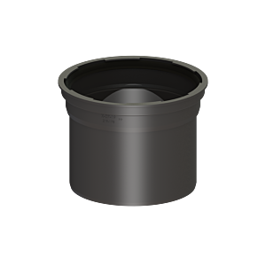 Boiler extension piece 48988 Ø 200 x 175 mm, with lip seal, plastic