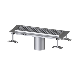 Kessel Ferrofix boîte gouttière 6015050 Inox , 158x542x55mm, sortie verticale