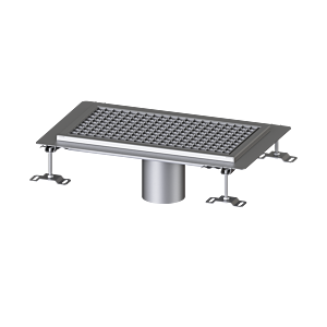 Kessel Ferrofix boîte gouttière 6030050 Inox , 300x547x58mm, sortie verticale