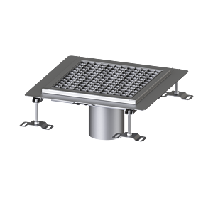 Kessel Ferrofix plateaux de sol 6035035 Inox , 350x350x60mm, bec vertical