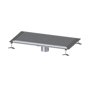 Kessel Ferrofix floor trays 6050100 Stainless Steel , 500x953x70mm, vertical spout