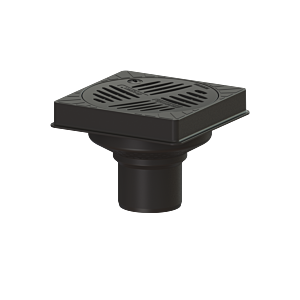 Kessel cellar drain 67110B DN 100, made of Ecoguss, support frame square