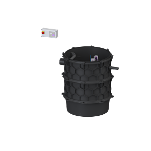 Station de pompage Kessel Aqualift 8743018 STZ 2500-S1, 400 V, 2 pompes, avec bague d&#39;arbre