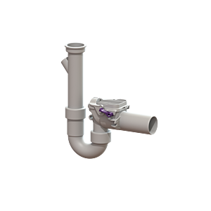 Kessel backflow stop Staufix 73052 DN 50, with odor trap and washing machinea.