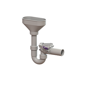 Kessel backwater double lock Staufix 73053 DN 50, with odor trap and inlet funnel