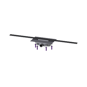 Kessel douche 45202.12 1200 mm, noir brossé, joint d&#39;eau 50 mm