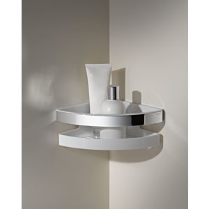Keuco Eckduschkorb Moll 12757010000  chrom/weiss, 2-teilig, Schenkellänge 180 mm