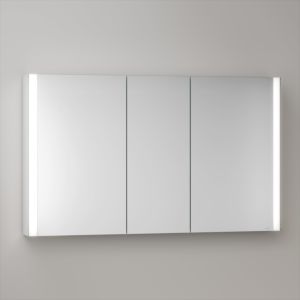 KEUCO Somaris mirror cabinet with lighting 14504003101 120x71x12.7cm, wall-mounted, 3 doors, mirror heating, mirrored
