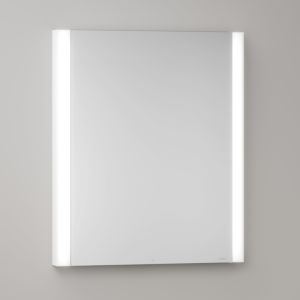 Armoire de toilette KEUCO Somaris avec éclairage 14511511100 60 x 71 x 11,5 cm, fixation murale, 1 porte, charnière à droite, blanc mat