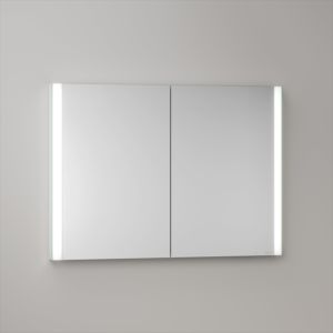 Armoire à miroir KEUCO Somaris avec éclairage intégré 14513002100 100 x 71 x 11,5 cm, miroir, 2 portes, fixation murale