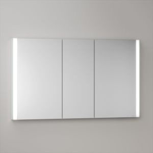 KEUCO Somaris mirrored cabinet with lighting 14514003100 120x71x11.5cm, wall-mounted, 3 doors, mirrored