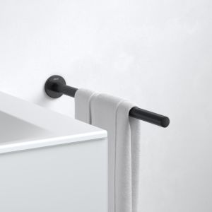 Keuco Plan Black Selection towel rail 2000 match2 -part, 450mm, fixed, black