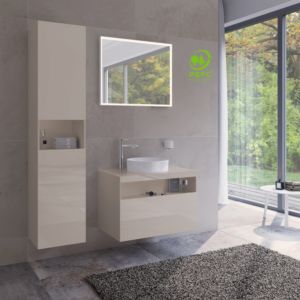 Keuco Stageline 32831180002 40 x 180 x 36 cm, décor cachemire, verre clair cachemire, portes 801 , sans électronique, droite