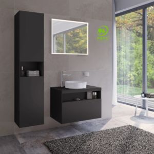 Keuco Stageline 32831970002 40 x 180 x 36 cm, décor vulcanite, verre vulcanite dépoli, portes 801 , sans électronique, droite