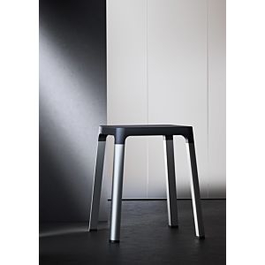 Keuco Axess Hocker 35082010037 Sitzfläche 338mm, verchromt/schwarz