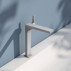 KEUCO Edition 11 single lever washbasin mixer 250, 51102210103 without drain fitting, stainless steel finish