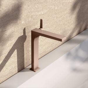 KEUCO Edition 11 single lever washbasin mixer 250, 51102290103 without waste set, brushed rose gold