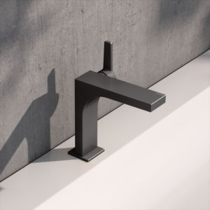 KEUCO Edition 11 Einhebel-Waschtischmischer 150, 51102350100 ohne Ablaufgarnitur, Titanschwarz gebürstet