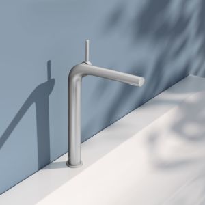 KEUCO Edition 400 single lever washbasin mixer 290, 51502210103 without waste set, stainless steel finish