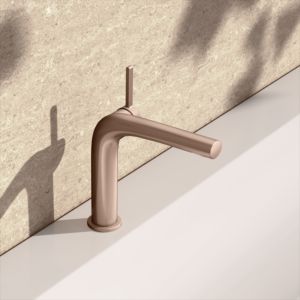 KEUCO Edition 400 single lever washbasin mixer 150, 51502290100 without waste set, brushed rose gold